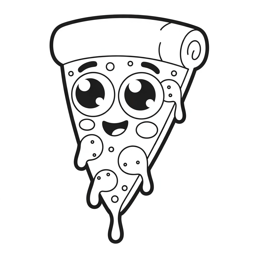 desenho de pizza para imprimir e colorir