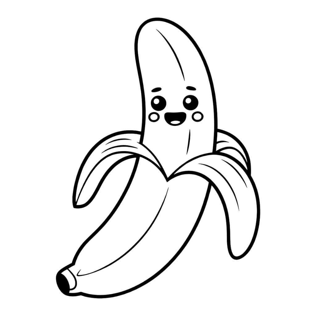 banana desenho para colorir