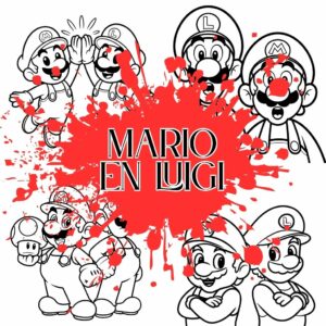 Mario e Luigi para colorir