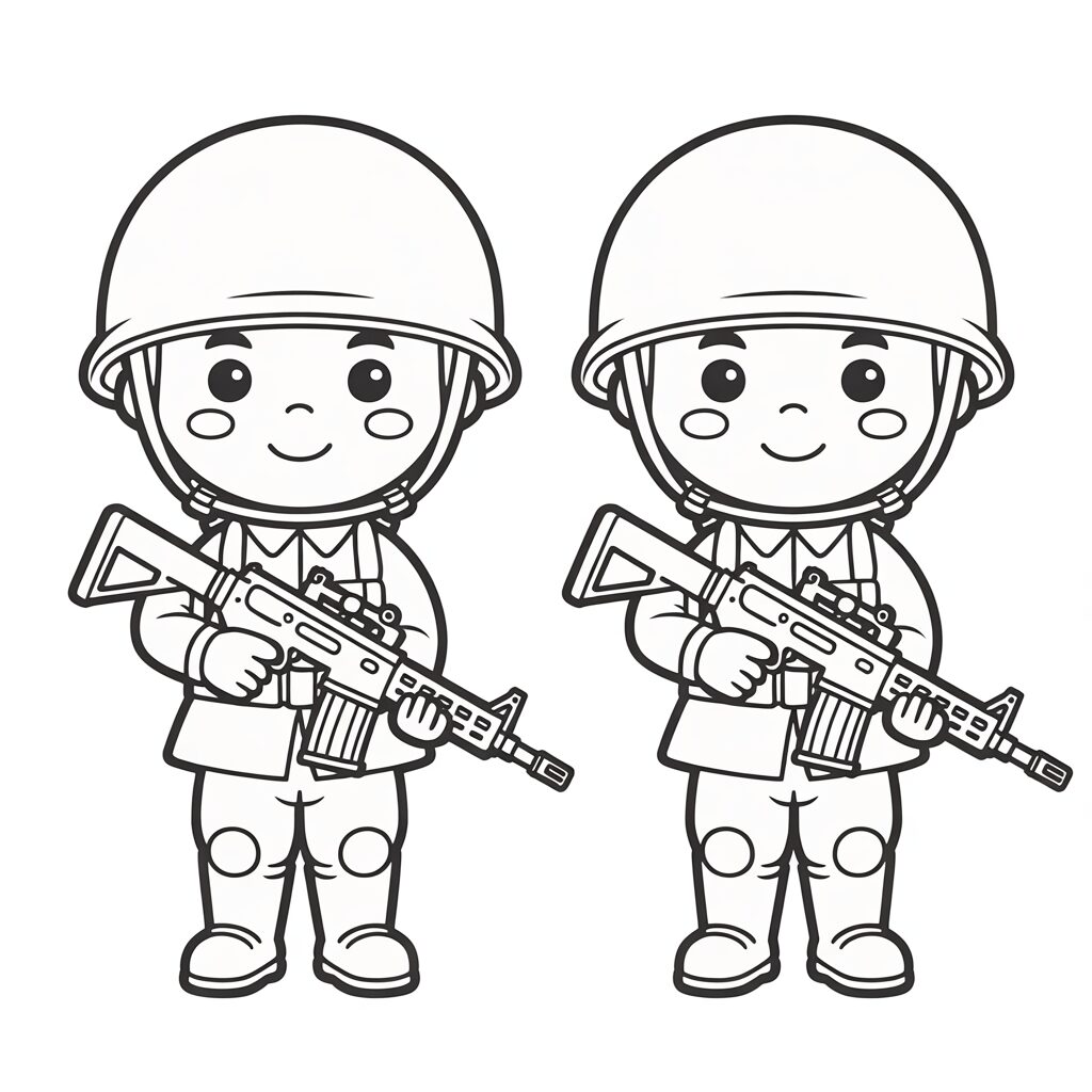 desenho de soldado do exército para colorir