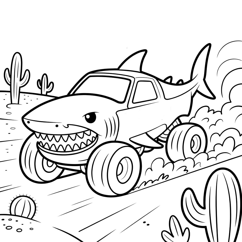 desenho para colorir monster truck