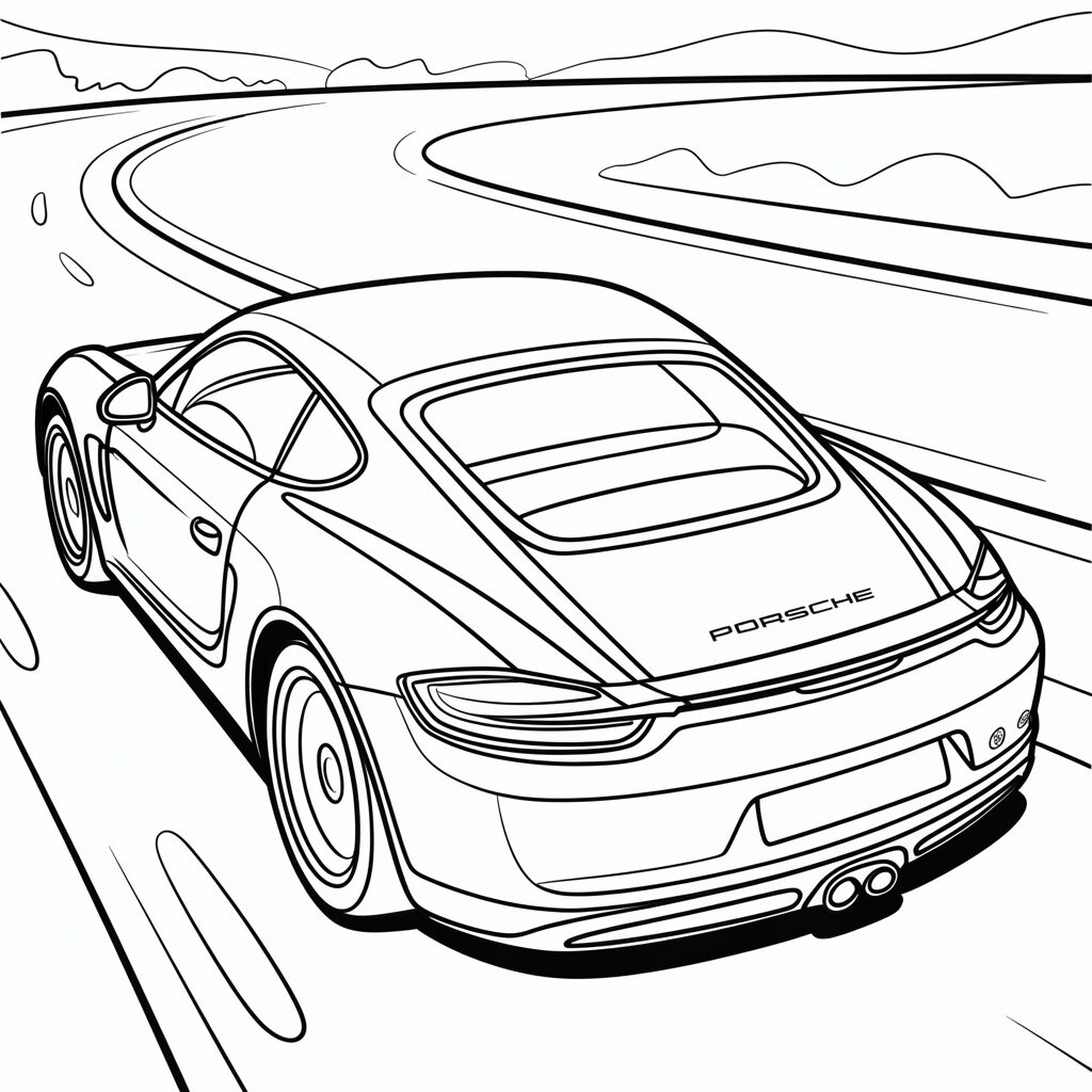 porsche 911 gt3 rs coloring pages