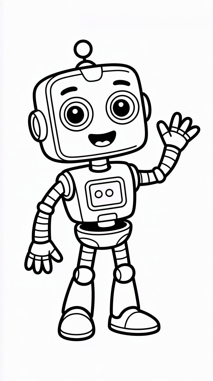 desenho de robô para colorir