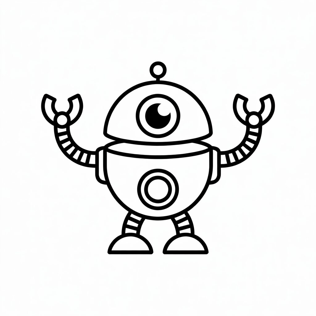 desenho de robôs para colorir