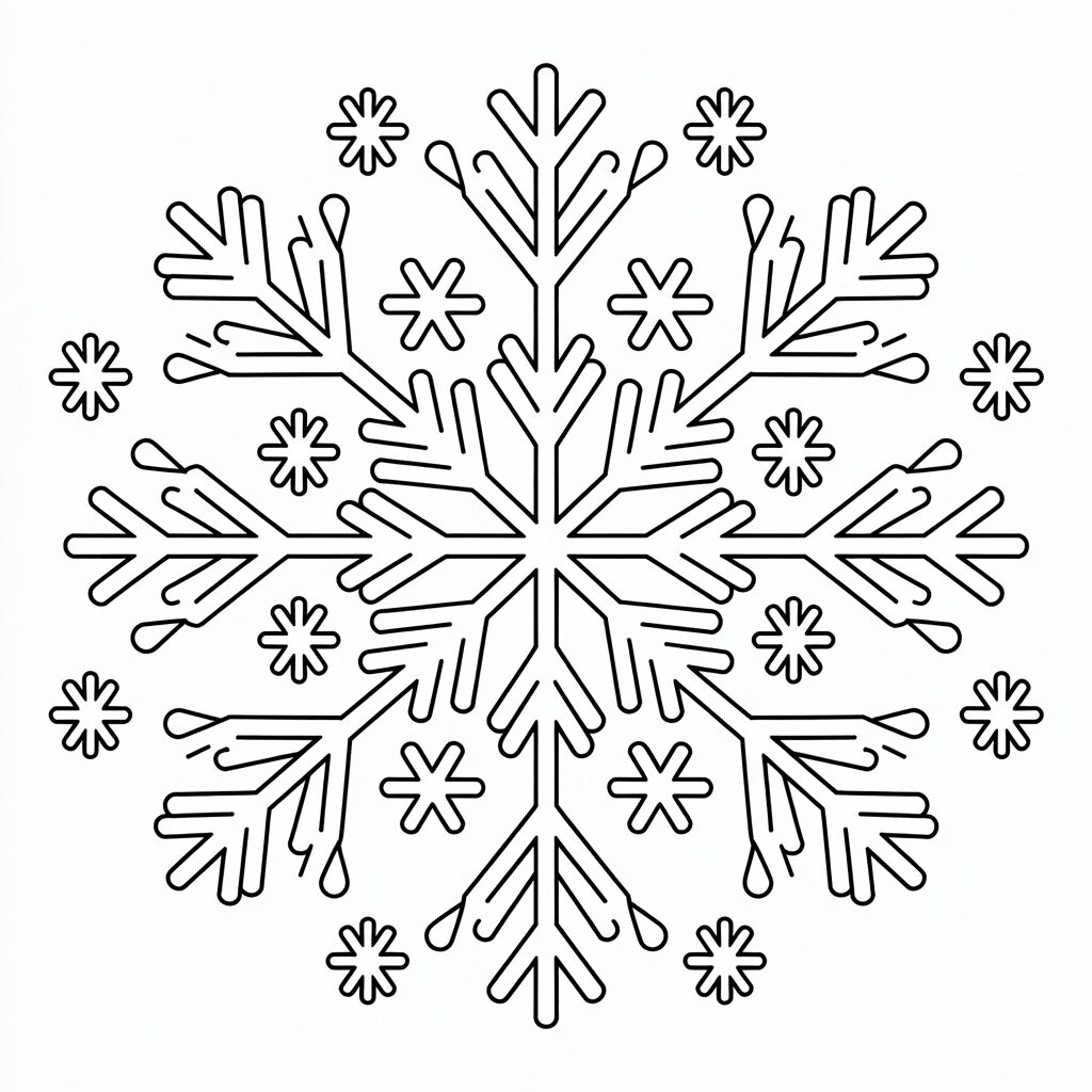 floco de neve desenho para colorir