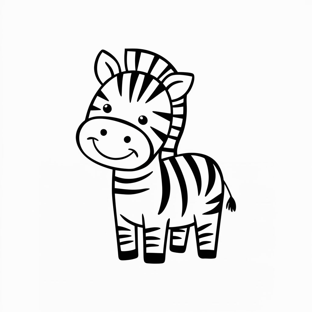 desenho zebra para colorir