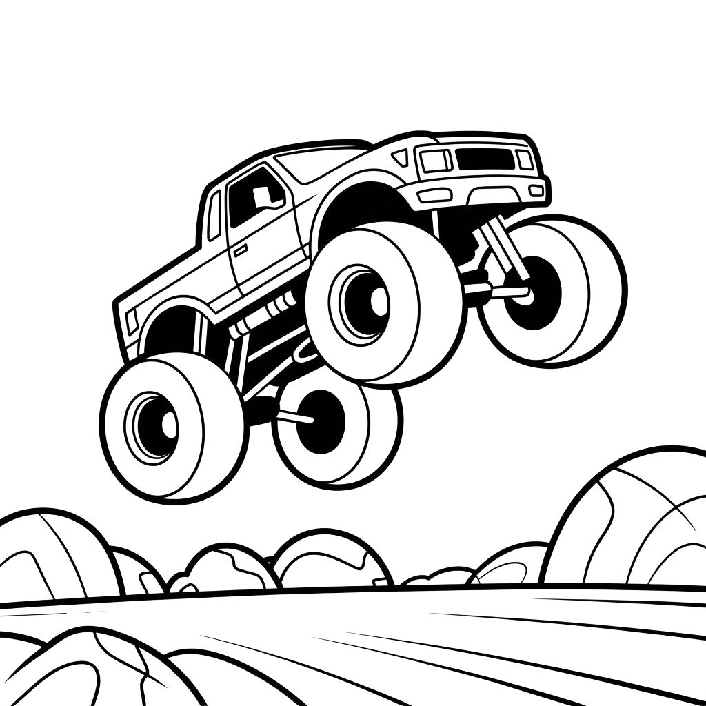 monster truck para colorir