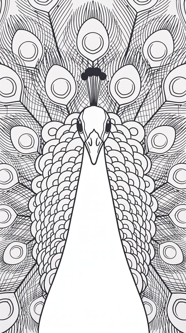 animais para colorir pavão