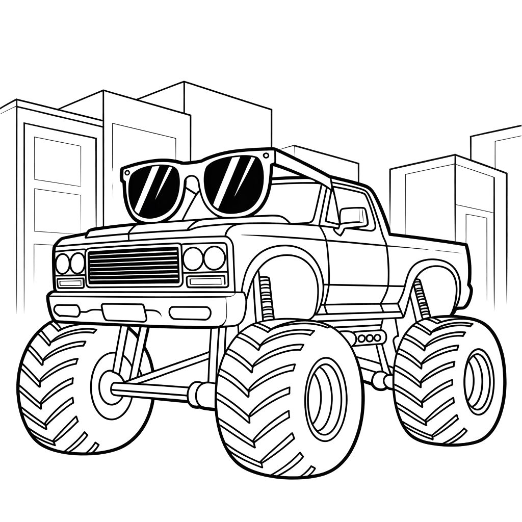 monster truck para colorir e imprimir