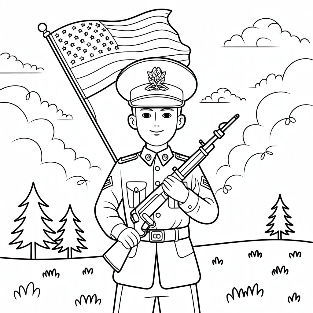 dia do soldado para colorir