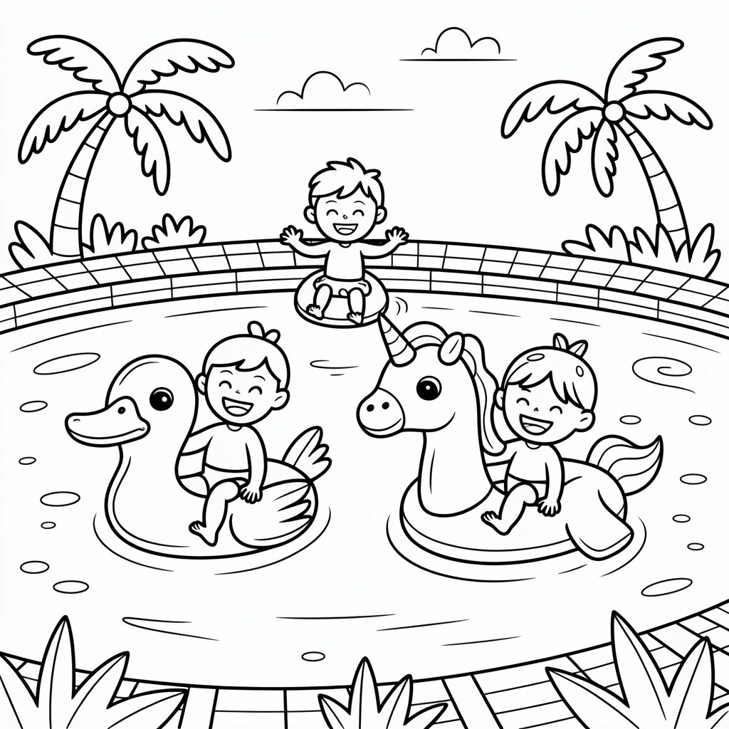 desenhos de praia para colorir