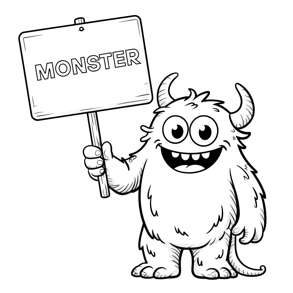 desenhos para colorir monstros sa