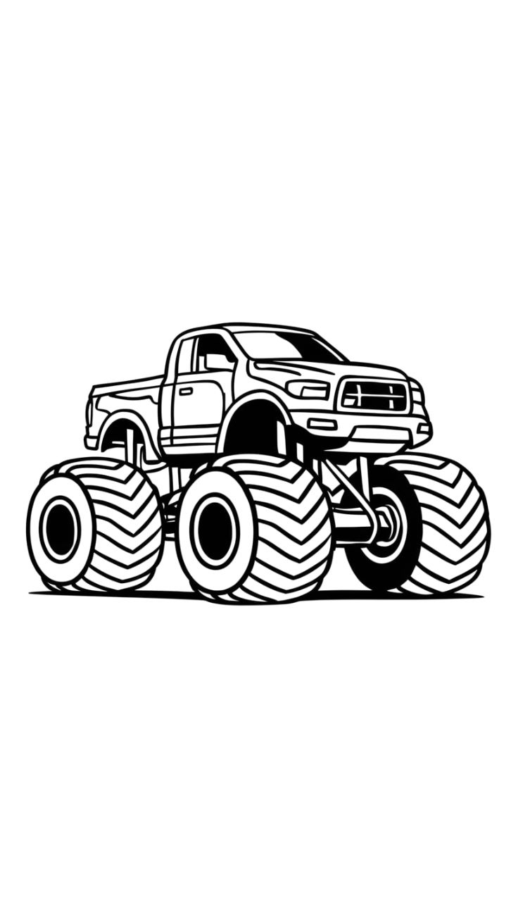 desenho do monster truck para colorir