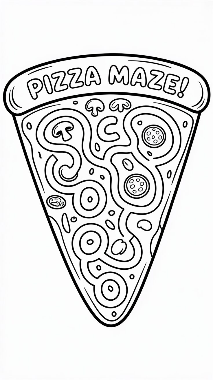 coloring pages of pizza