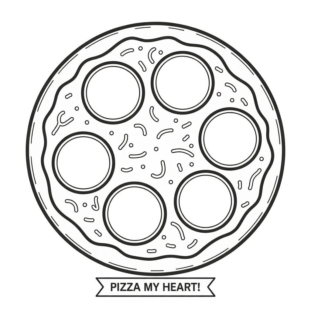 desenhos para colorir de pizza
