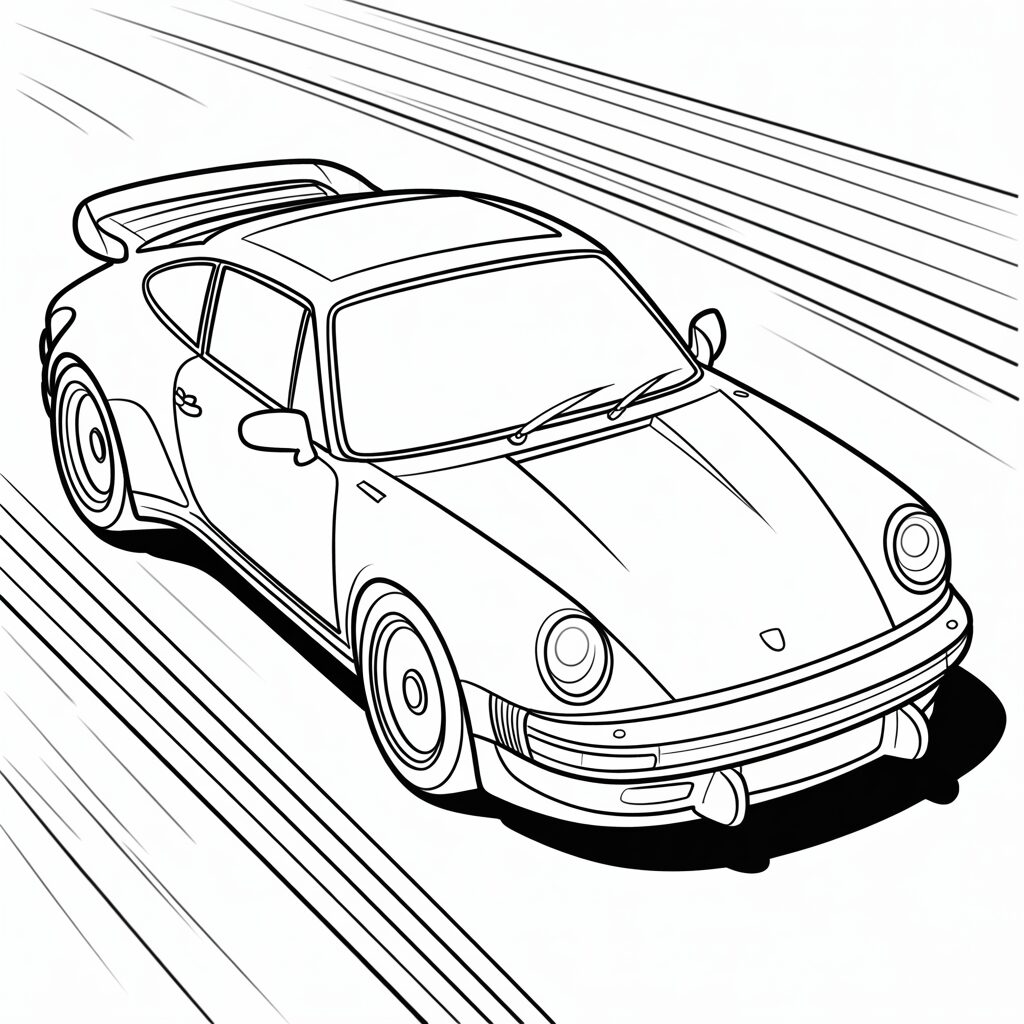 desenho porsche para colorir e imprimir