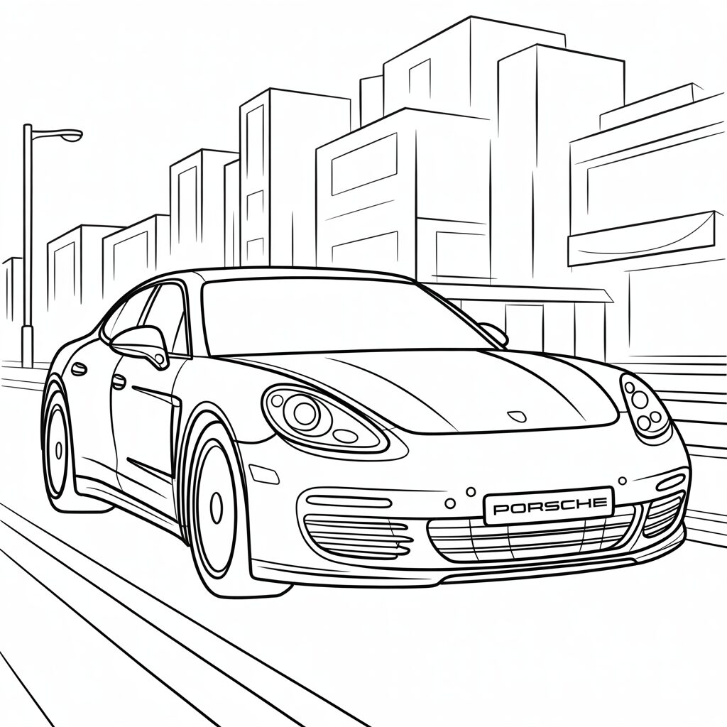 porsche carrera gt para colorir