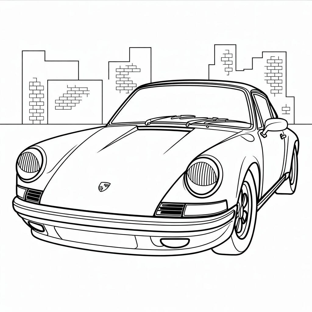 coloring pages porsche