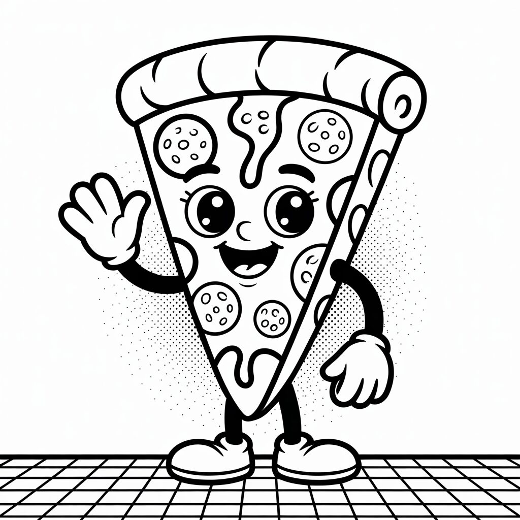 desenhos de pizza para colorir