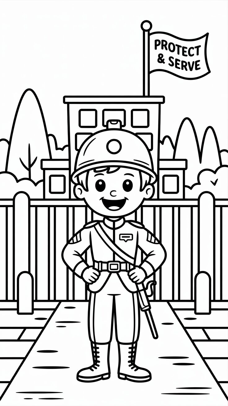 desenho do soldado para colorir