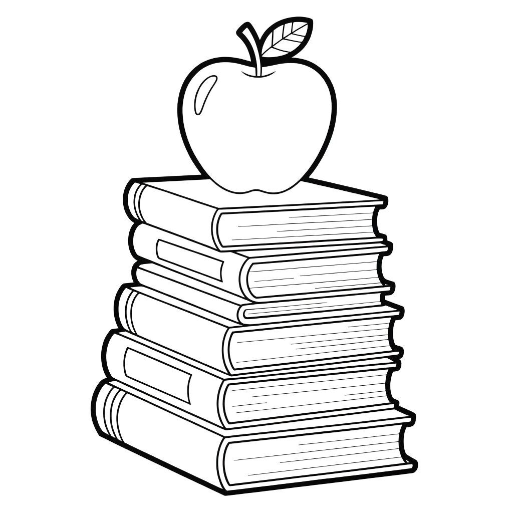 desenho de livros para colorir