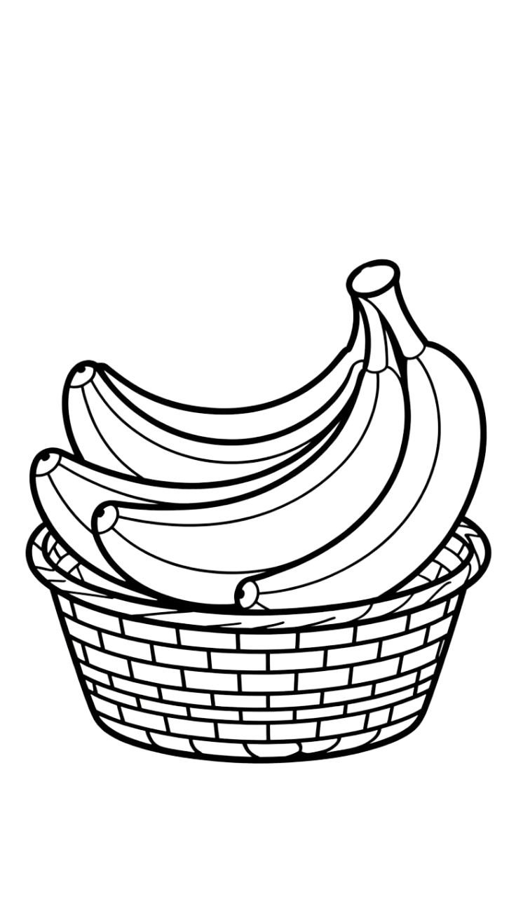 imagens de banana para colorir