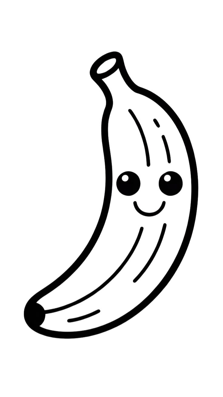 banana em desenho para colorir