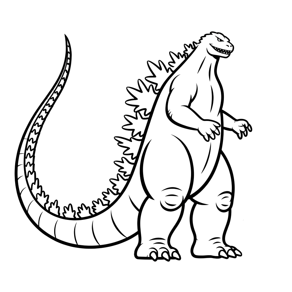 godzilla desenho para colorir