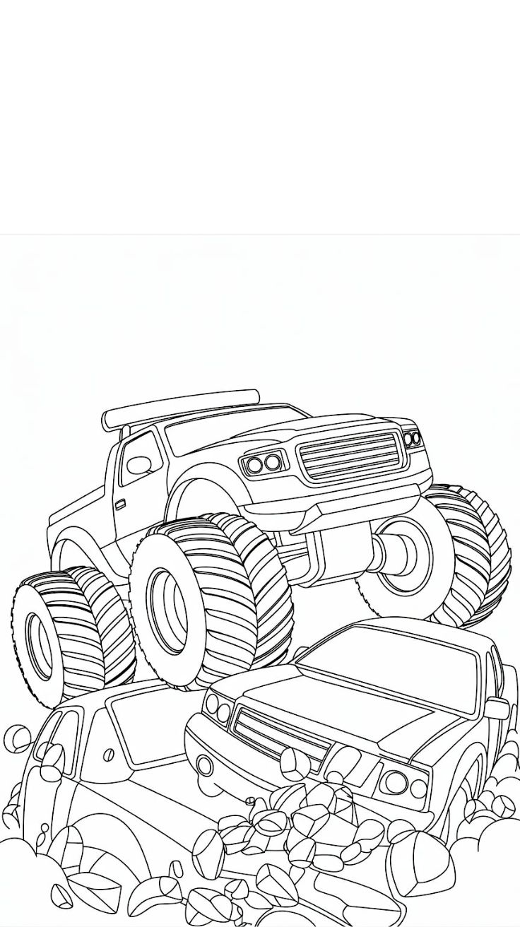 Desenhos de Monster Truck para Colorir Grátis