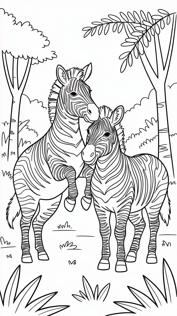 coloring pages zebra