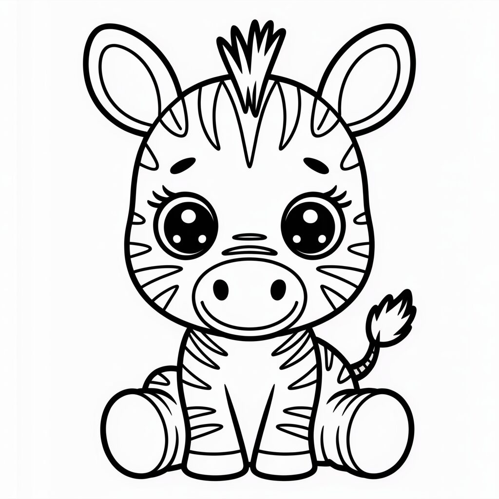 desenho para colorir zebra