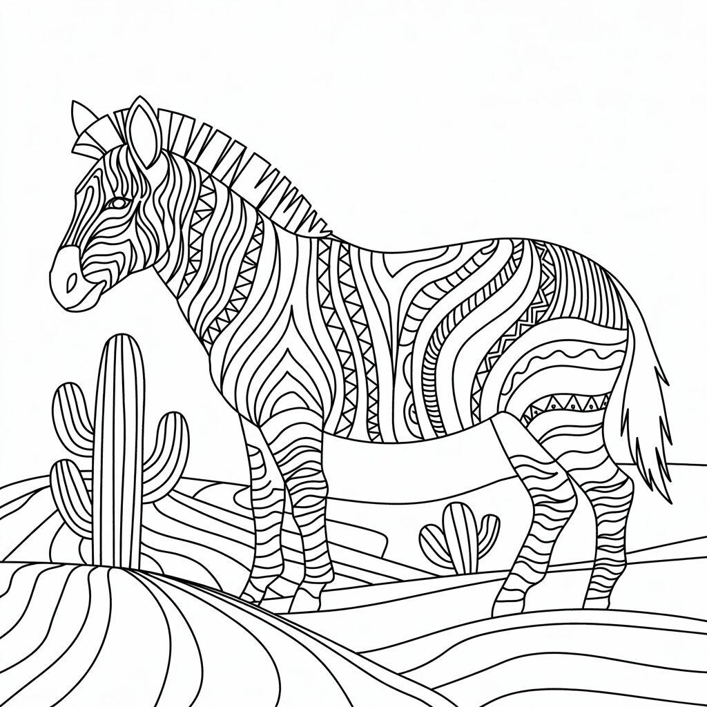 zebra desenho para colorir
