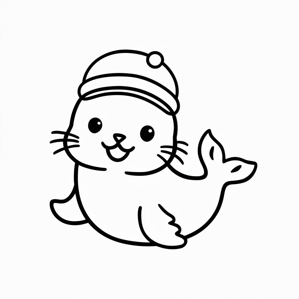 desenho de foca para colorir