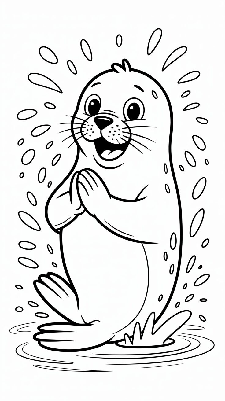 foca para colorir e imprimir