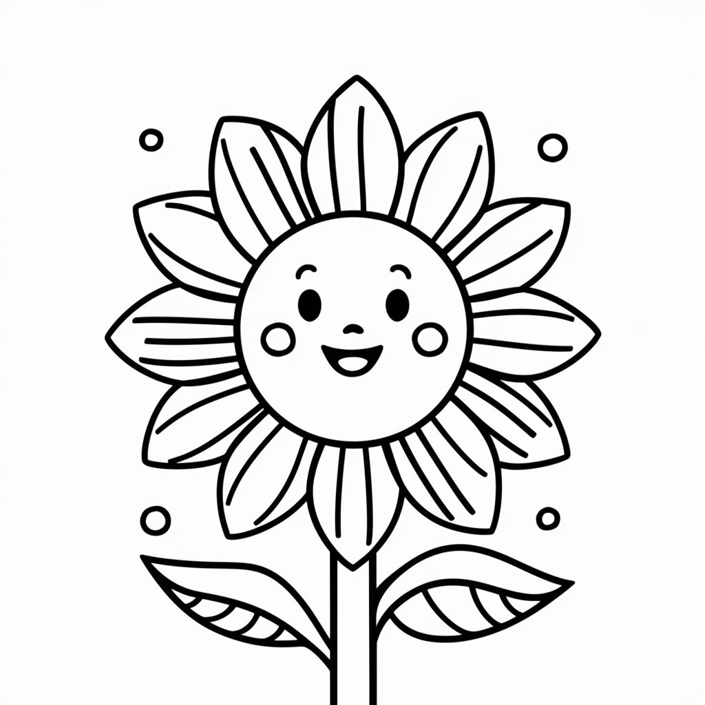 girassol desenho para colorir