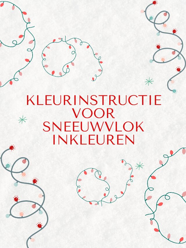 Kleurinstructie voor sneeuwvlok inkleuren