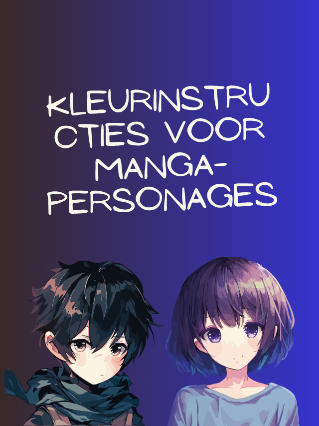 Kleurinstructies voor manga-personages
