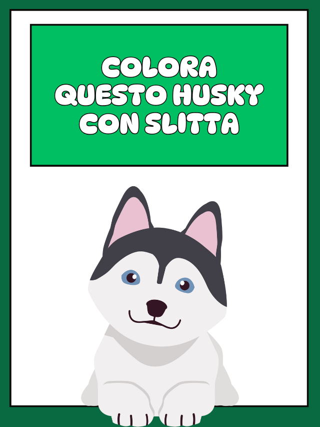Colora questo husky con slitta