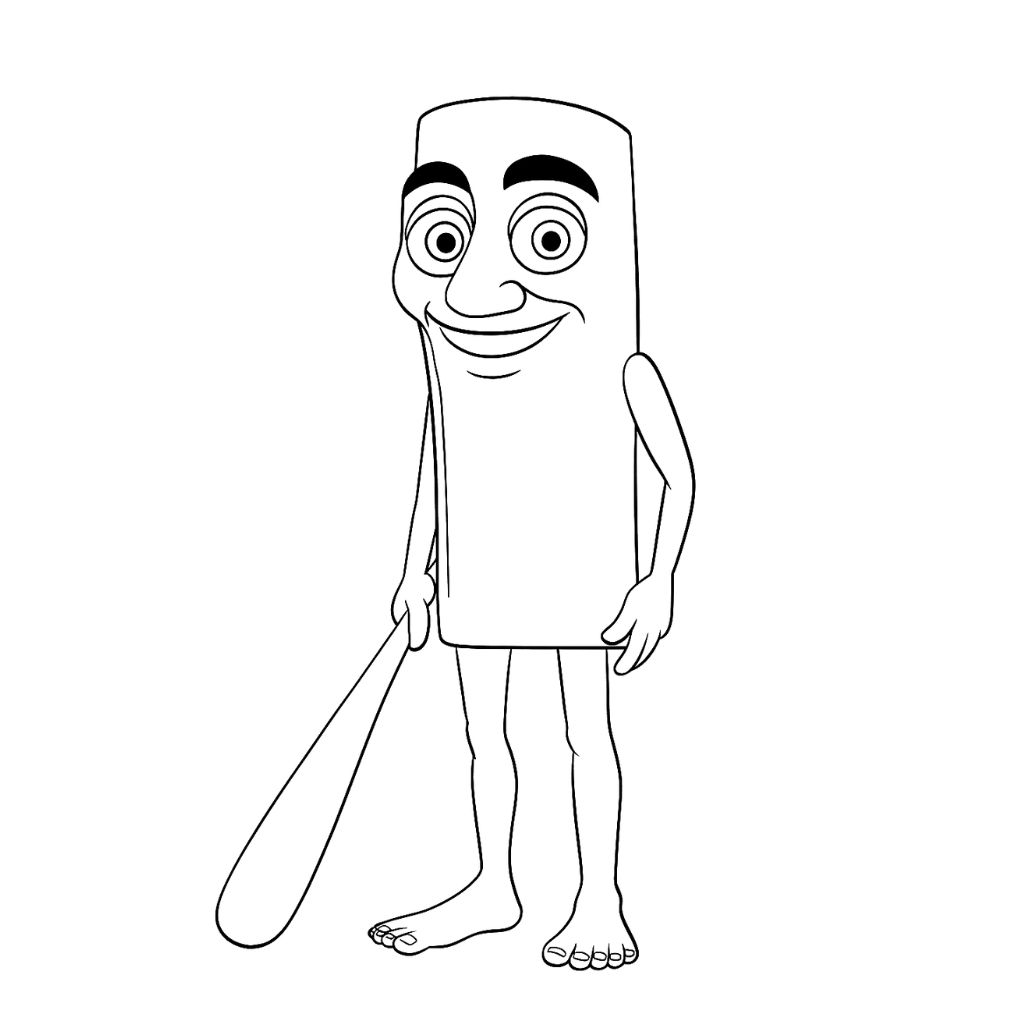 Tung Tung Tung Sahur página para colorir para download