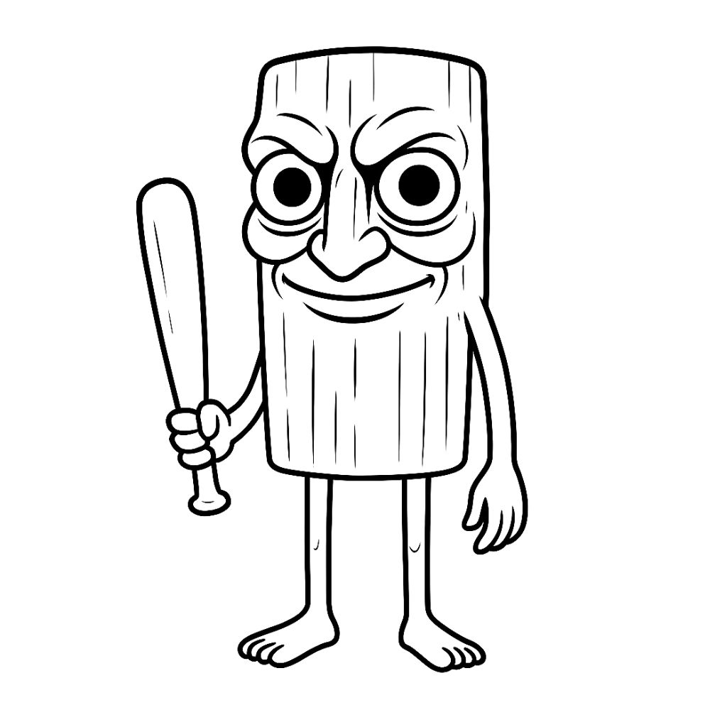 Tung Tung Tung Sahur página para colorir para imprimir