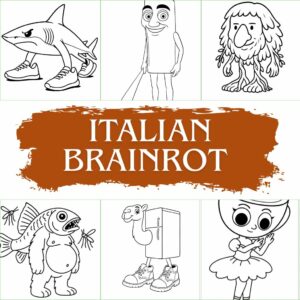 Desenhos para Colorir de Italian Brainrot