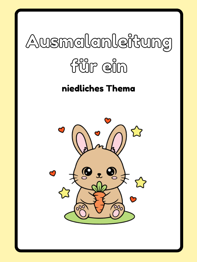 Farbieranleitung für ein niedliches Thema