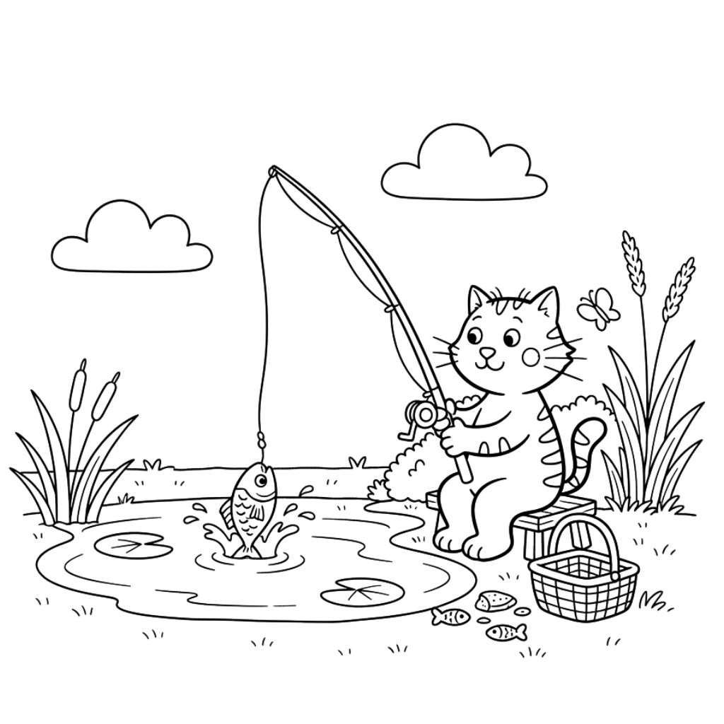 Dikkie Dik página para colorir de peixes